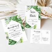 Bestemming Tropisch groen Bruidsmeisje Voorstel Sparkling Wijnetiket