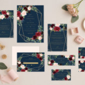 Geometrische Herfst Elegantie Repetitie Diner Invi Menu