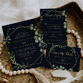 Geometrisch Goud Monogram Bruiloft Envelop Afdicht Ronde Sticker