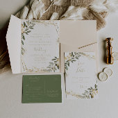 Gouden groen herfst bruiloft wijn labels wijn etiket