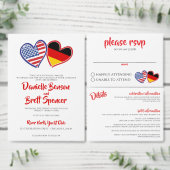 Duits-Amerikaanse heetridentweddenschap Kaart (Personaliseer de collectie van deze zelfstandige maker.)