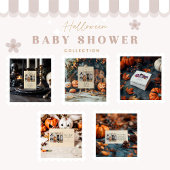 Ghost Cat Gothic Halloween Baby shower Kaart