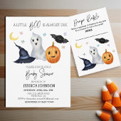 Halloween Little Boo Waterverf Baby shower Cadeaulabel