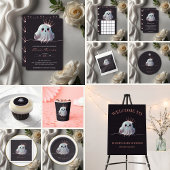 Ghost Halloween Baby shower Little Boo Informatiekaartje