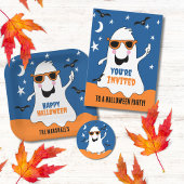 Gus de Ghost Halloween Schattige Kinder Vierkante Button 5,1 Cm