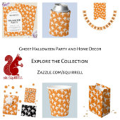 Cute Ghost Oranje Fleece Deken