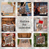 Gingerbread huis en schattige peperkoek familie satijnen lint