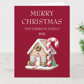 Gingerbrood House Holiday Party Invitation Briefkaart