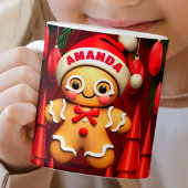 Gingerbread Man Christmas Gepersonaliseerde Kinder Keramisch Ornament