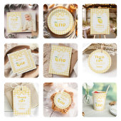 Gingham Lemon Themd 1e verjaardag Servet