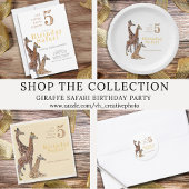 Giraffe Safari Verjaardagsfeest Spandoek