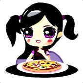 Anime Meisje Verjaardag Pizza Party Spandoek