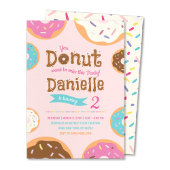 Girl's Verjaardag Donut Party - Envelope Seal Ronde Sticker