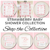 Aardbeien Baby Shower  Cadeaulabel