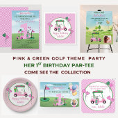 Roze & Groene Golf Thema Gepersonaliseerde Party