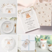 Boho Kleding Meisje Baby shower Dank u Cadeaulabel