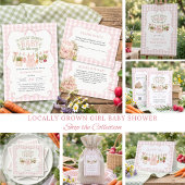 Gingham Lokaal Geteelde Baby Shower Cadeaulabel