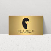 Meisje met Zwepen op Gouden Briefkaart Faux