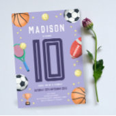 Girls Cute Paarse Sports Monogram Kinder School Waterfles