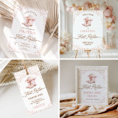 Stoffig Roze Cowgirl Eerste Rodeo 1e Verjaardag 