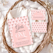 Meisjes willen gewoon een roze boog eerste verjaar papieren bordje