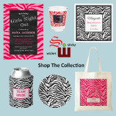 Roze Zebra print Kaart