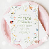 Bugs Girl Birthday Backdrop Insect Party Banner