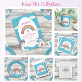 Schattige Meisje Eenhoorn Magisch Verjaardagsfeest Kaart