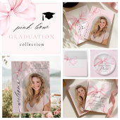 Pink Bow Graduation Announcement Aankondiging
