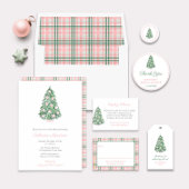 Waterverf Preppy Feestdagen boom Ginger Jar Bauble Tissuepapier