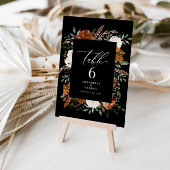 Zwarte botanische rustige fotobruiloft met behoud  save the date