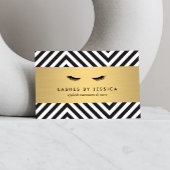 Glam Wimpers met Bold Pattern Aftercare Kaart Visitekaartje