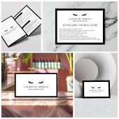 Glam Eyelashes Black en White Reclamekaart