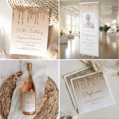 Gepersonaliseerde gouden Glitter Drip 50ste verjaa Blikjeskoeler