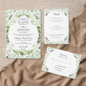 Glam Greenery bruiloft met de datumkaarten Save The Date (Personaliseer de collectie van deze zelfstandige maker.)