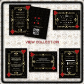 Elegant Gatsby Casino Royale Vegas Poker Bruiloft Save The Date