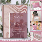 Elegant Glitter Stoffig Roze Trouwtafel Menu Kaart