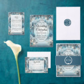 Glitterende Snowy Forest Wedding Save The Date (Personaliseer de collectie van deze zelfstandige maker.)