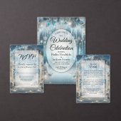 Glittering Snowy Forest Trouwtafel Nummer Kaart (Personaliseer de collectie van deze zelfstandige maker.)