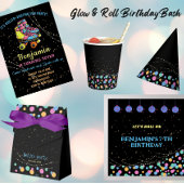 Glow & Roll Birthday bash Custom zwart Bedankdoosjes
