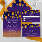 Gloeiende lantaarns bruiloft uitnodiging