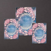 Gloeiende roze bloemen en sprankelingen slaan de d kaart (Personaliseer de collectie van deze zelfstandige maker.)