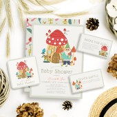 Gnome Tuin Paddestoel Groene Jongen Baby shower Kaart