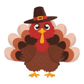 Geef Bedankt Funny Gobble Schattige Turkije Adult Schort