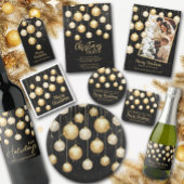 Gouden Baubles Kerstboom Ornamenten Kaart