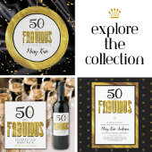 50 Uitstekend Goud Zwart Metallic Moderne Verjaard Kaart