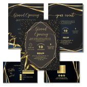 Modern Script Goud en Zwart Klantenkaartje