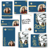 Gold & Blue Company Medewerker QR Code, Foto & Log Badge