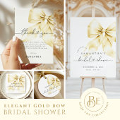 Uitnodiging voor een gouden kerstbruidsdouche