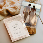 Goud Geborsteld Tropisch Palmblad Bruiloft Papieren Bordje